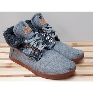 TOMS Womens | Grey | Wool Highland Ankle Boots Size 6